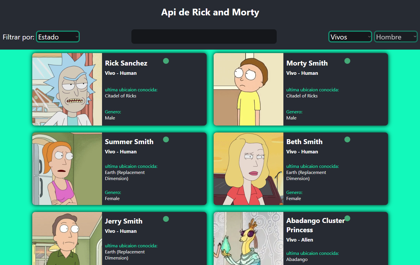 img proyecto Rick & Morty
